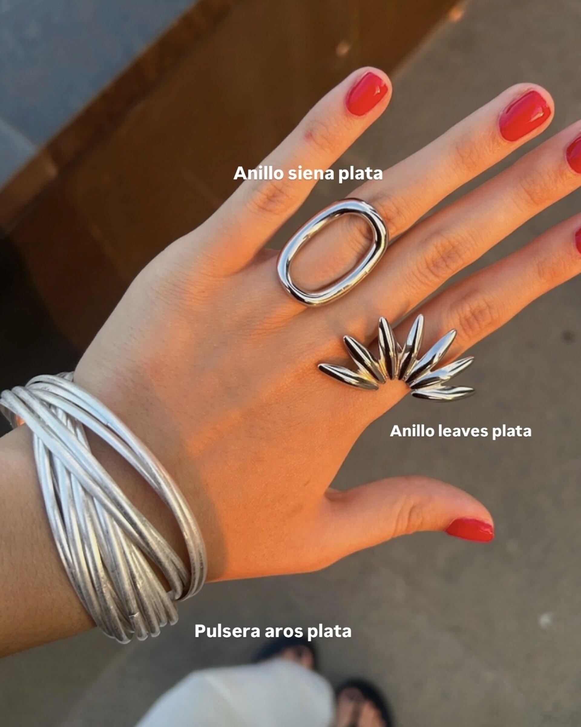 Anillo Leaves Plata - 2