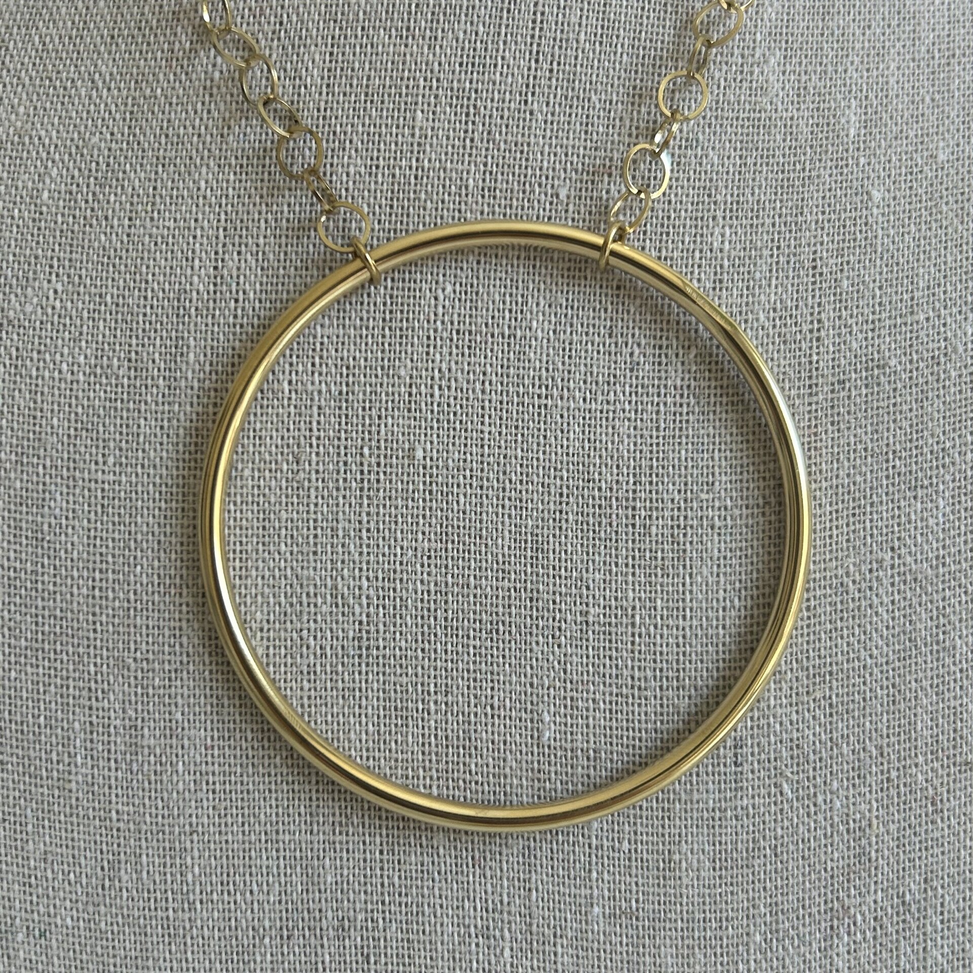 Collar Oro Anillo grande - 5