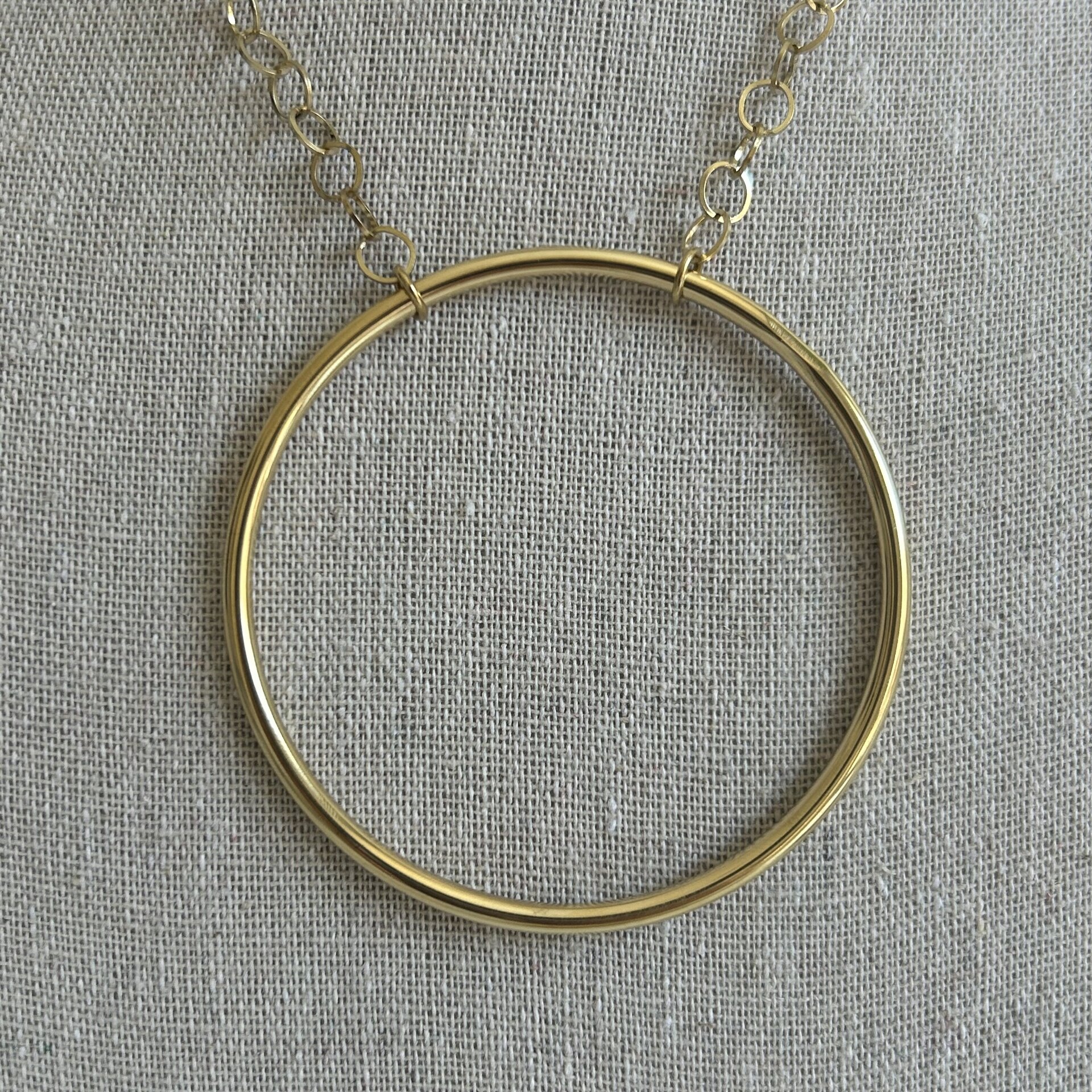 Collar Oro Anillo grande - 5